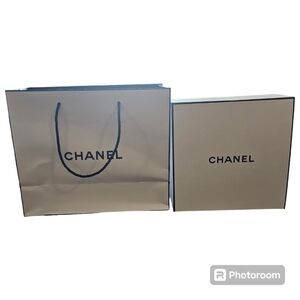 Chanel Gift Bag and Gift Box 11x10 in Bag / 8.5x8.5 Box